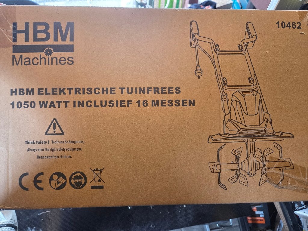 HBM Elektrische Tuinfrees 1050W met 16 messen, Ophalen, Nieuw, Overige soorten, HBM Machines