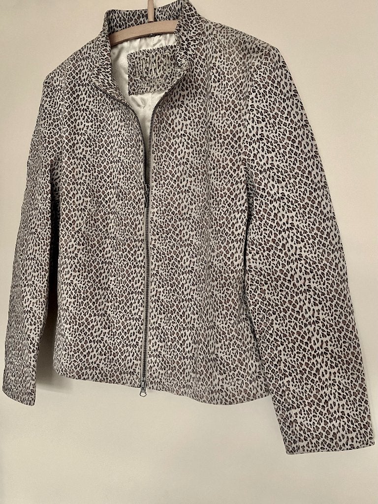 leren jasje met panterprint van Etage, Kleding | Dames, Maat 38/40 (M), Beige, Etage, Nieuw