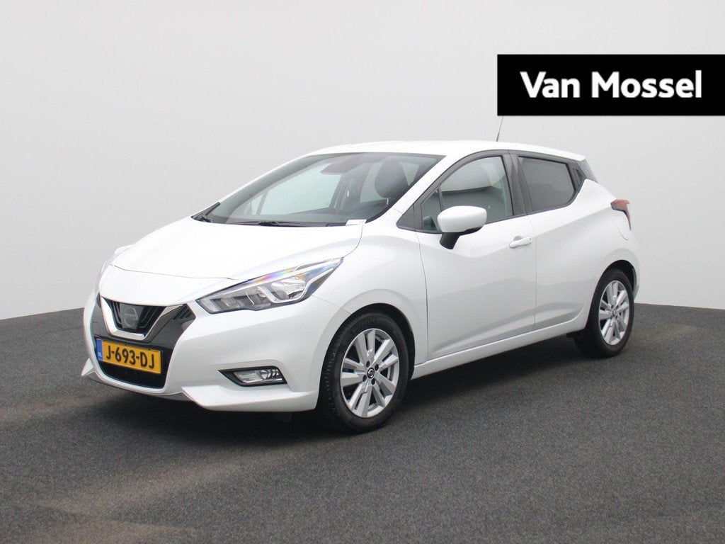Nissan Micra 1.0 IG-T N-Connecta | Navigatie | Camera achter, Auto's, Nissan, Voorwielaandrijving, Euro 6, Lichtsensor, Wit