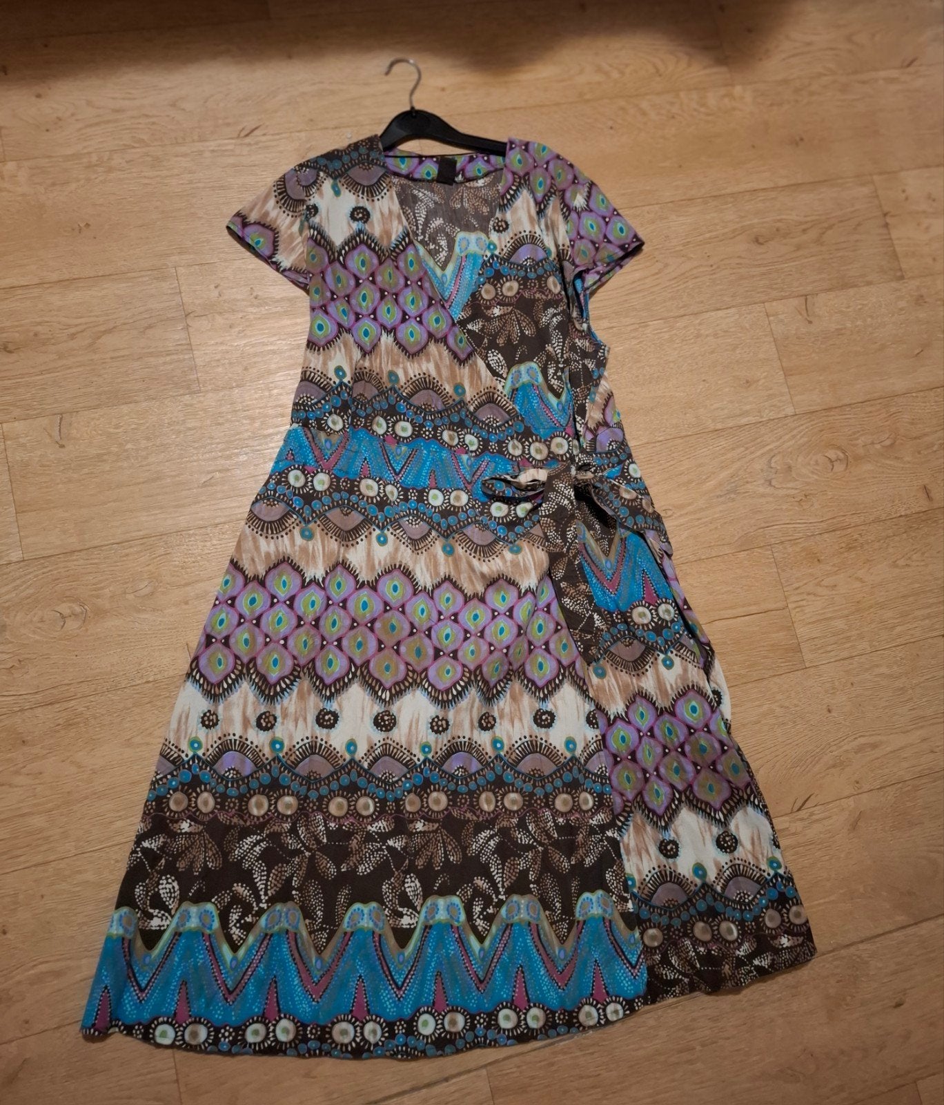 Zomerse wikkeljurk MS Mode XL  Ibiza look!, Ophalen of Verzenden, Maat 46/48 (XL) of groter, Onder de knie