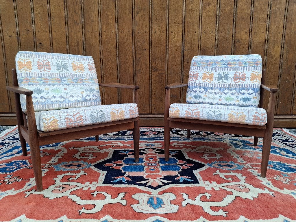 2 Deense retro armstoelen “Arne Vodder”, Ophalen, Huis en Inrichting