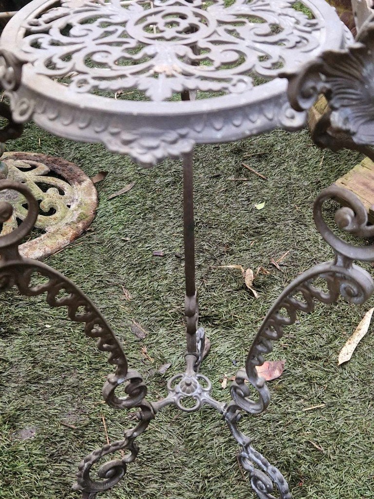 Antieke vintage messing plantenstandaard(torchere)(brocante), Ophalen