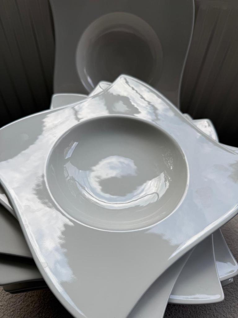Villeroy&Boch - New Wave diepe borden 8 stuks, Huis en Inrichting, Keuken | Servies, Ophalen of Verzenden, Zo goed als nieuw, Bord(en)