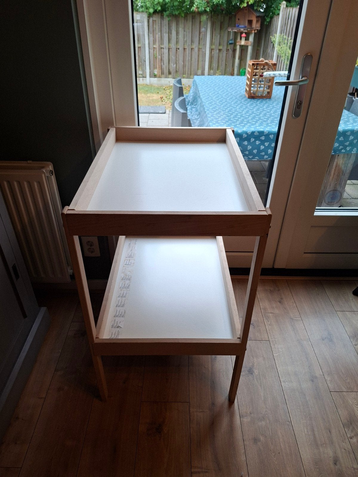 verschoontafel, Ophalen