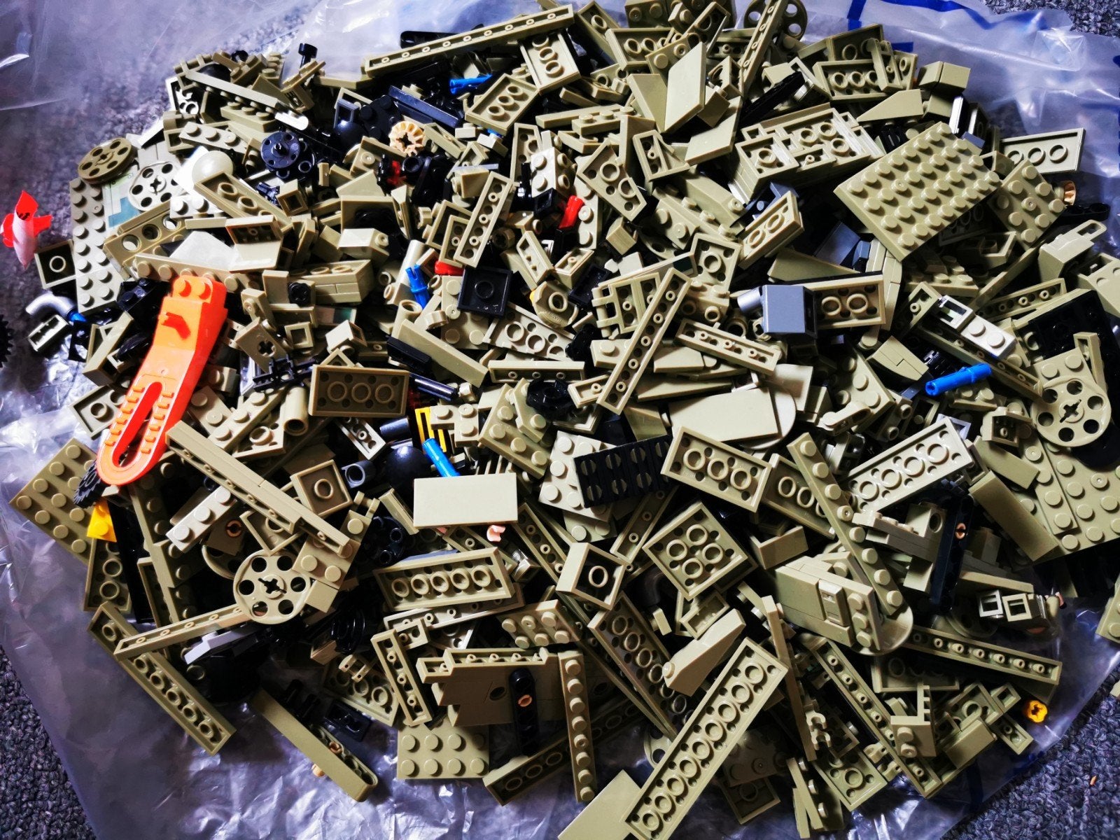 te koop aangeboden tas met lego, Ophalen