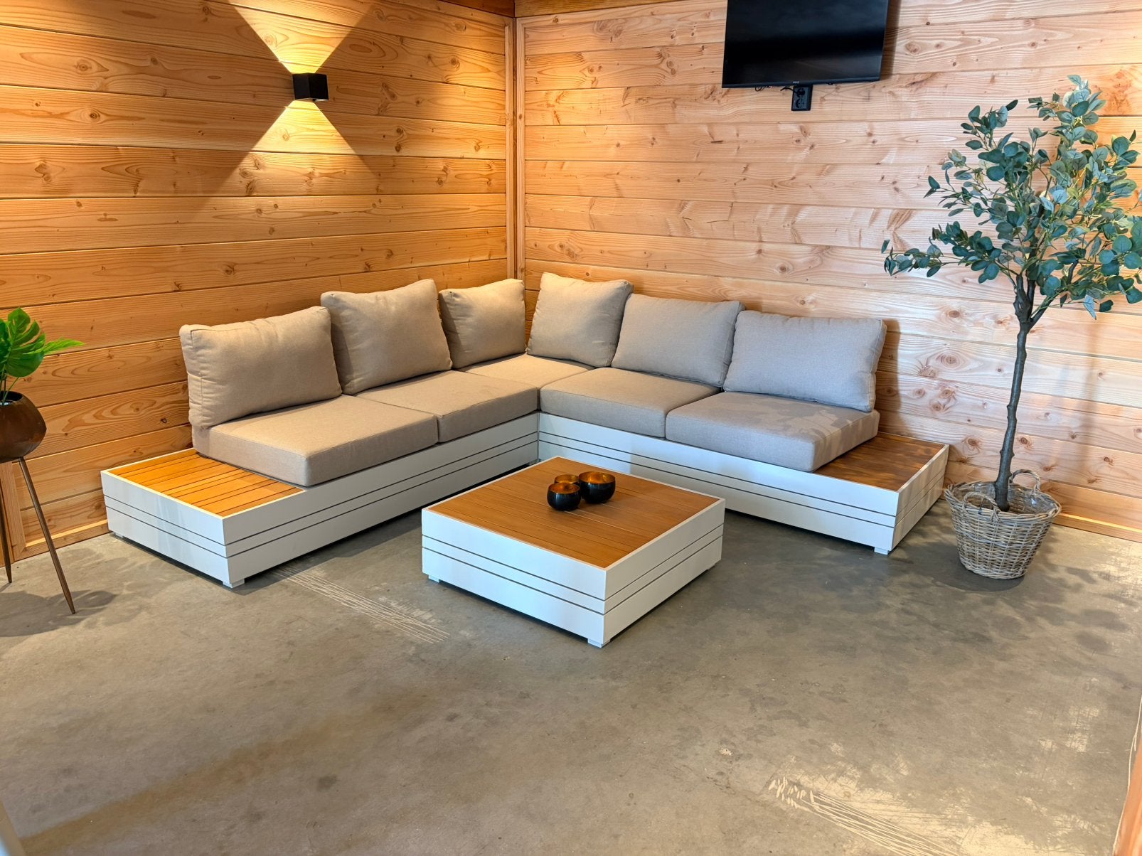 SHOWMODEL | Riviera Prestige Lounge – Frost White, Ophalen, Zo goed als nieuw, Aluminium