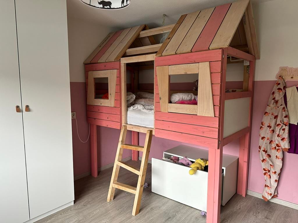 Boomhut bed, Ophalen, Zo goed als nieuw, Hoogslaper
