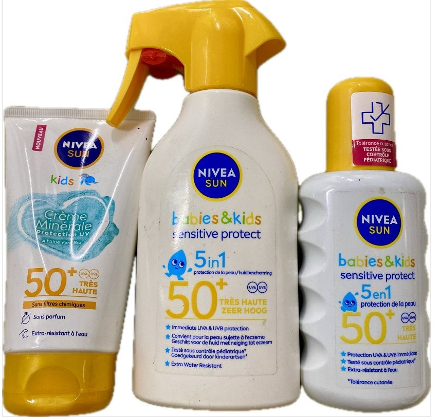 Nivea Sun SPF50+ Kinderset | 3 Producten, Ophalen of Verzenden, Nieuw, Overige typen