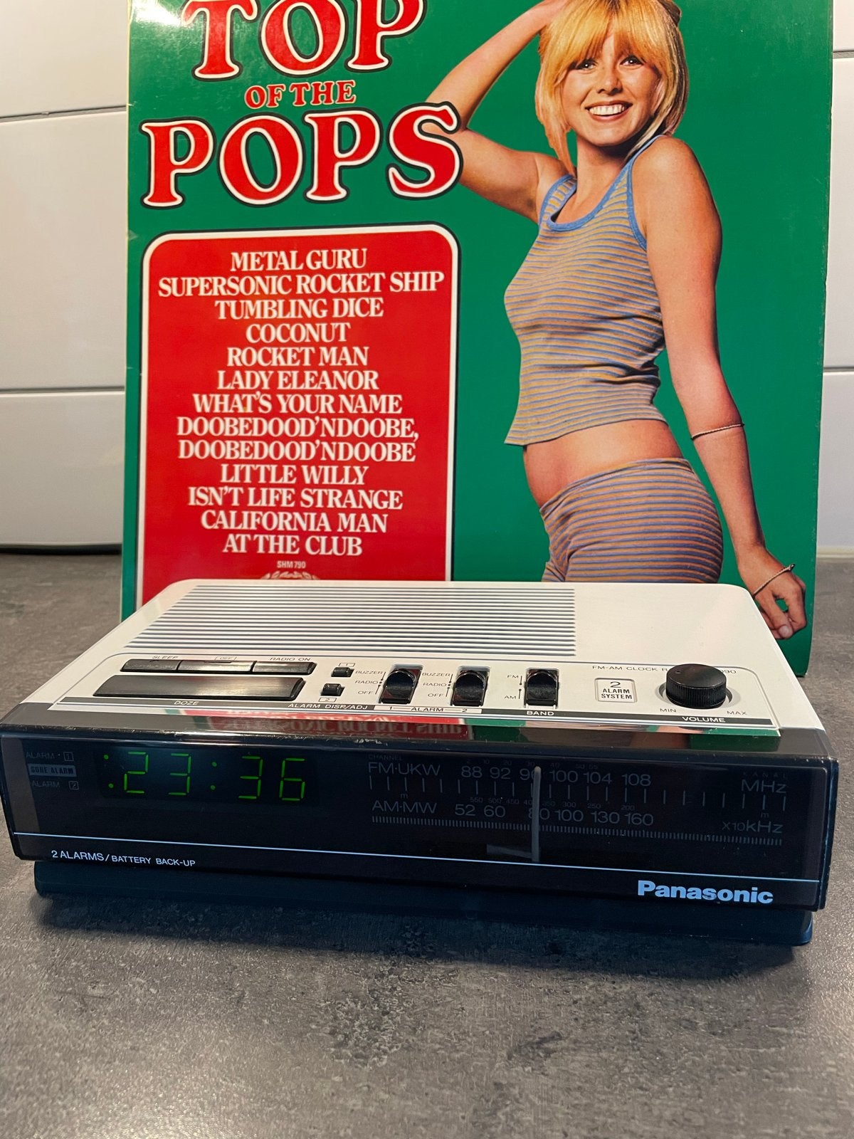 Vintage Panasonic FM-AM Wekkerradio RC-6090, Ophalen of Verzenden, Gebruikt, Radio