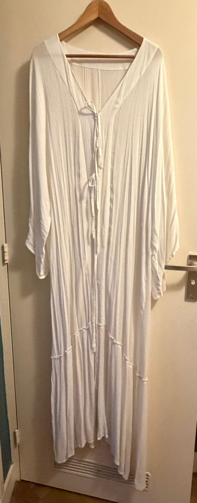 Lang Boho Kimono viscose wit xxl/ xxxl, Verzenden, Nieuw, Wit, Trui of Vest