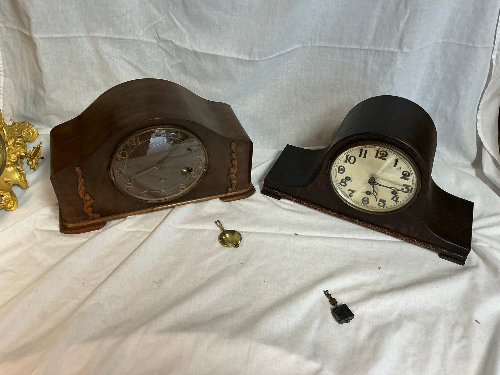 Twee Westminster pendule klokken., Antiek en Kunst, Antiek | Klokken, Ophalen of Verzenden