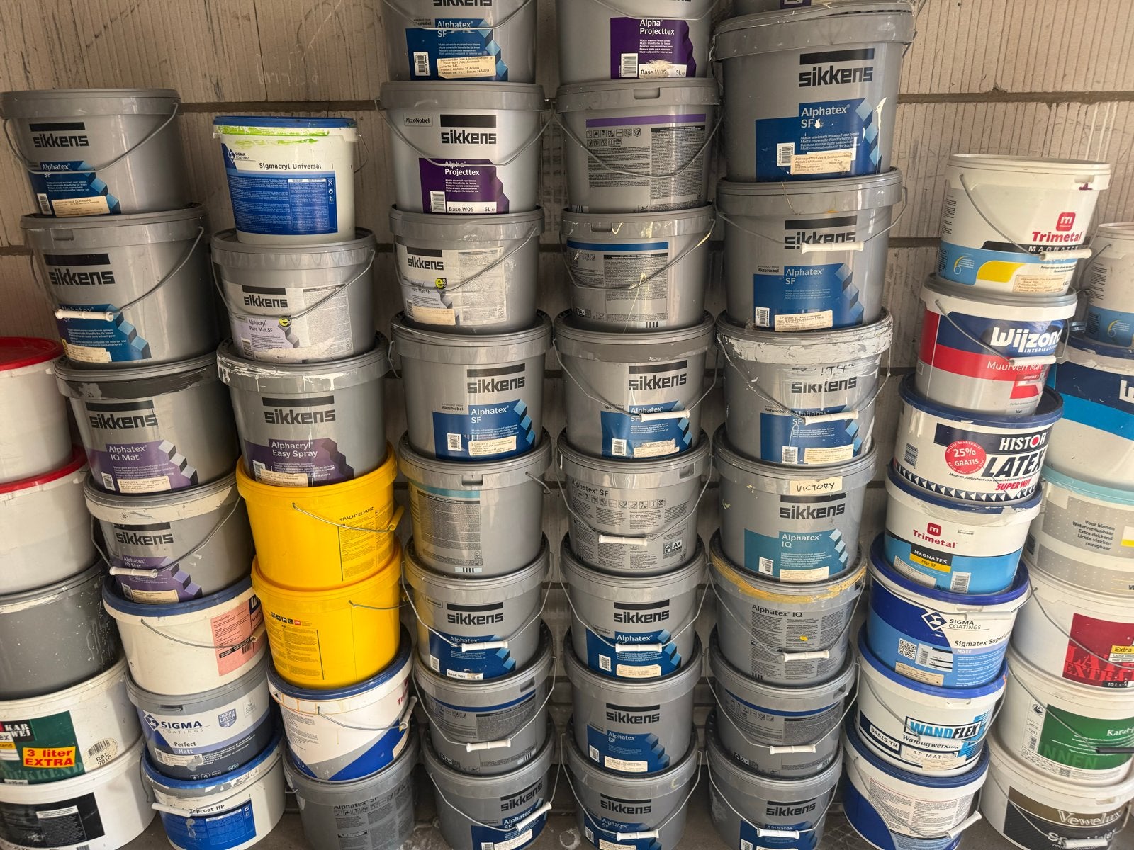 Professionele Verfblikken en potten - 50 stuks, Ophalen of Verzenden, Gebruikt