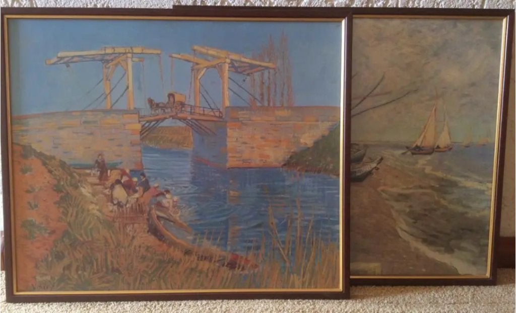 2x print Van Gogh ingelijst, Ophalen