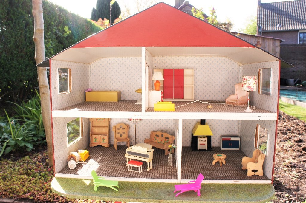 poppenhuis met inrichting., Ophalen of Verzenden, Gebruikt, Poppenhuis