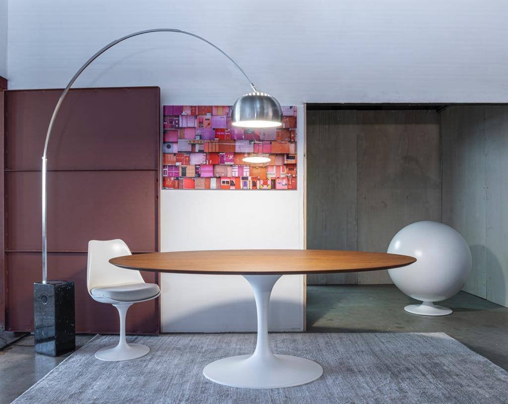 uittrekbare laminated hout ceramique tafels tulipe saarinen, Mid century, Verzenden, Nieuw, Hout