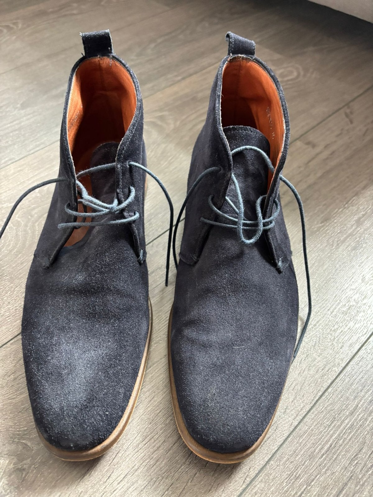 Manfield suède boots - Maat 41 - Donkerblauw, Ophalen of Verzenden, Zo goed als nieuw, Blauw, Boots