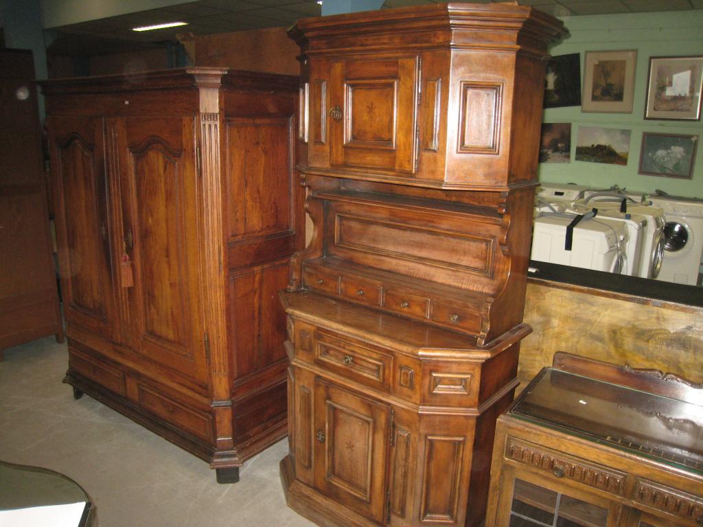 Vintage houten buffetkast, hoog 187, breed 94, diep 55, Niet ingevuld, Gebruikt, Niet ingevuld, Niet ingevuld