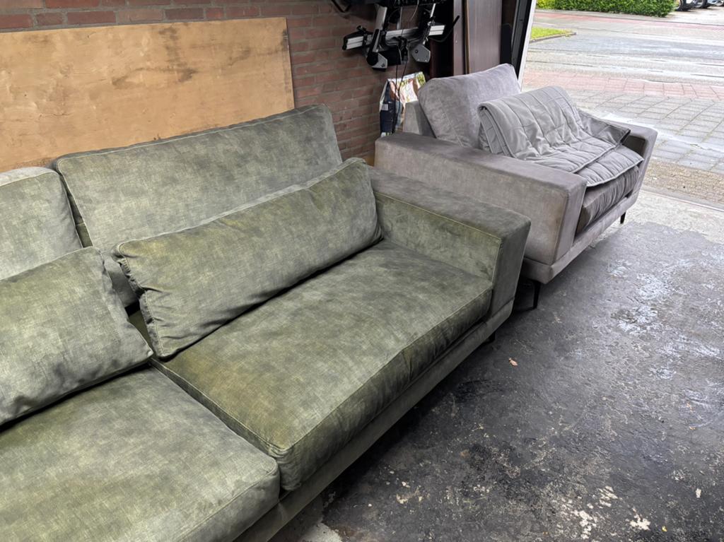 Bank en stoel van Piet Klerkx – 3 jaar oud, Huis en Inrichting, Ophalen, Gebruikt, 75 tot 100 cm, Rechte bank