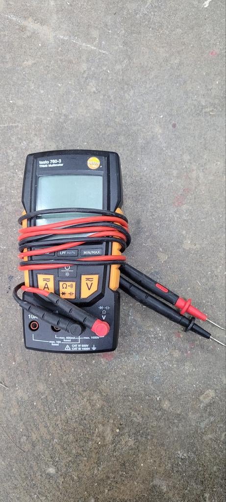 Testo 760-3 TRMS Multimeter met meetsnoeren, Doe-het-zelf en Verbouw, Meetapparatuur, Ophalen of Verzenden