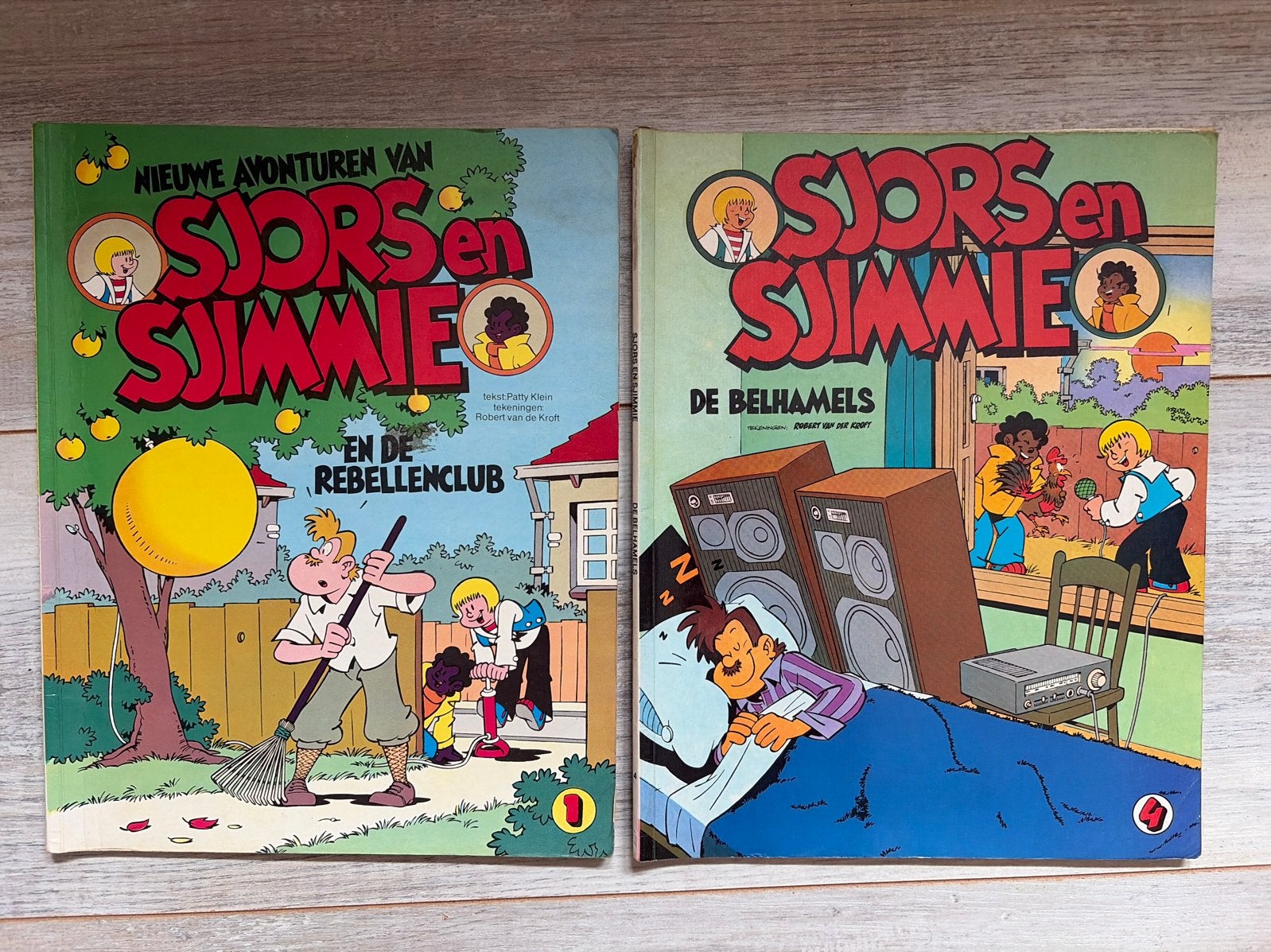 Sjors en Sjimmie stripboeken - De Rebellenclub & De Belhamel, Boeken, Meerdere stripboeken, Ophalen of Verzenden, Gelezen