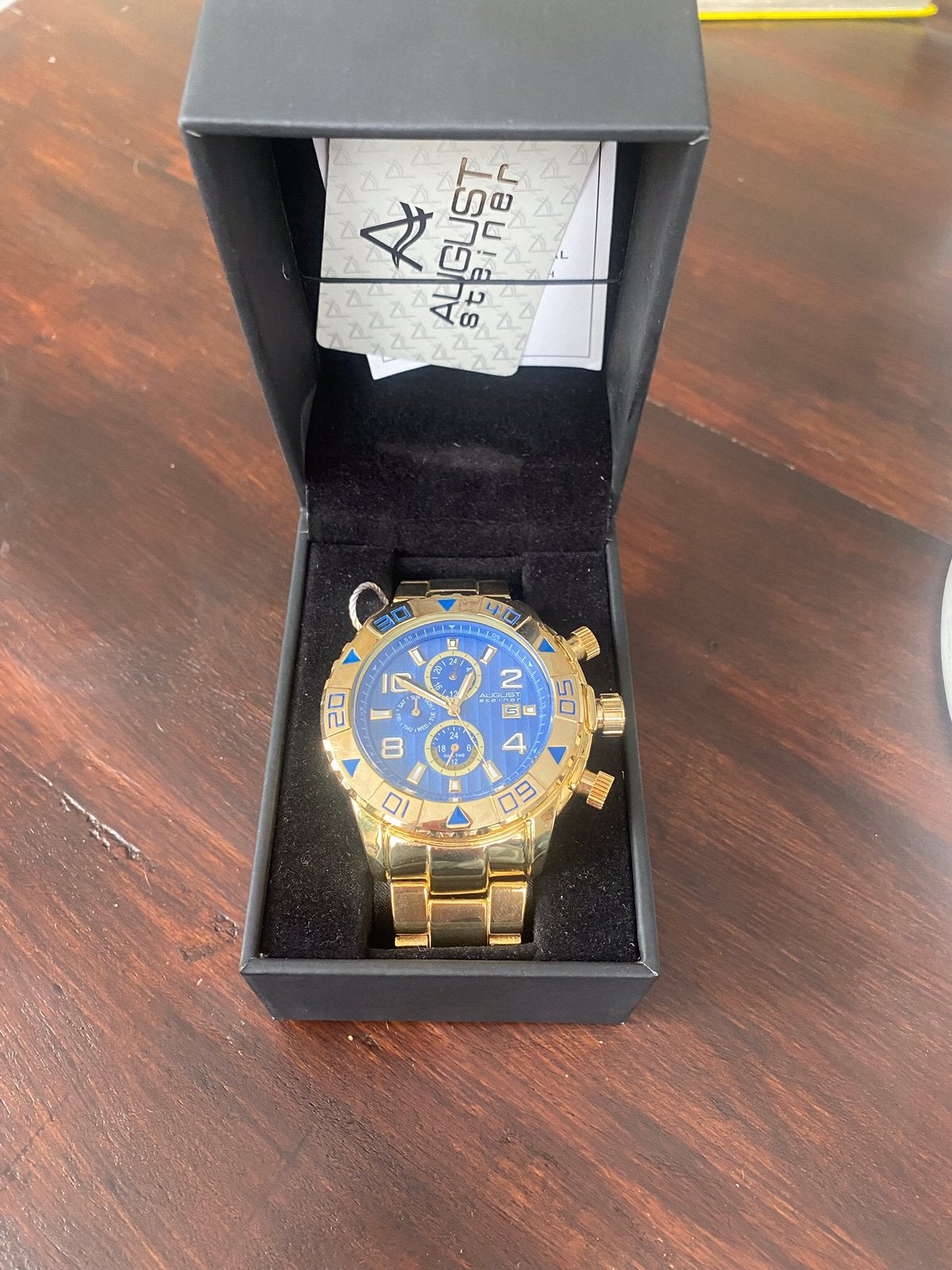 Nieuw August Steiner Horloge, Staal, Staal, Polshorloge, Nieuw