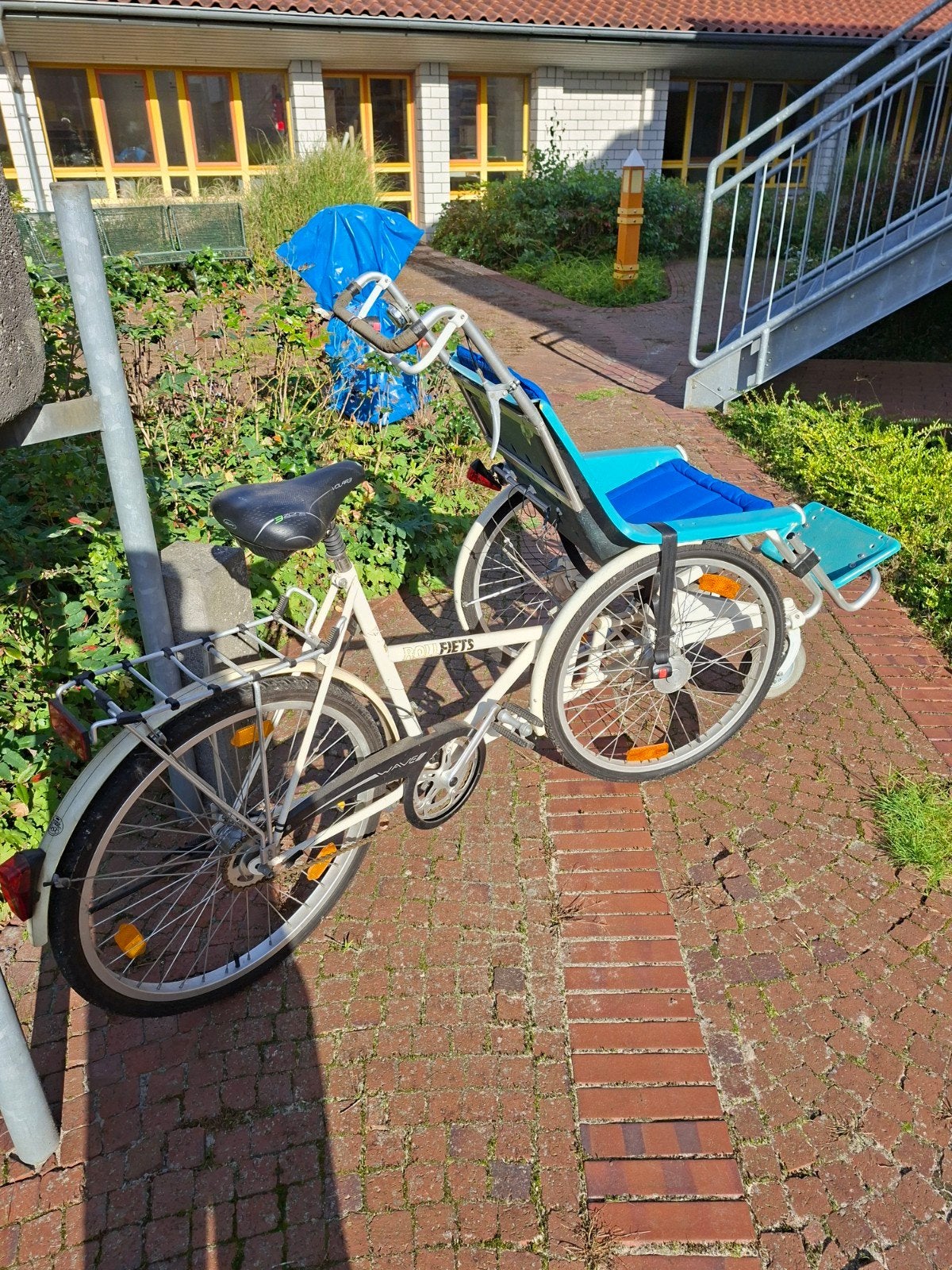 Rolfiets, Aangepaste fiets met rolstoelvoorziening, Fietsen en Brommers, Ophalen, Gebruikt, Velgrem, Rolfiets