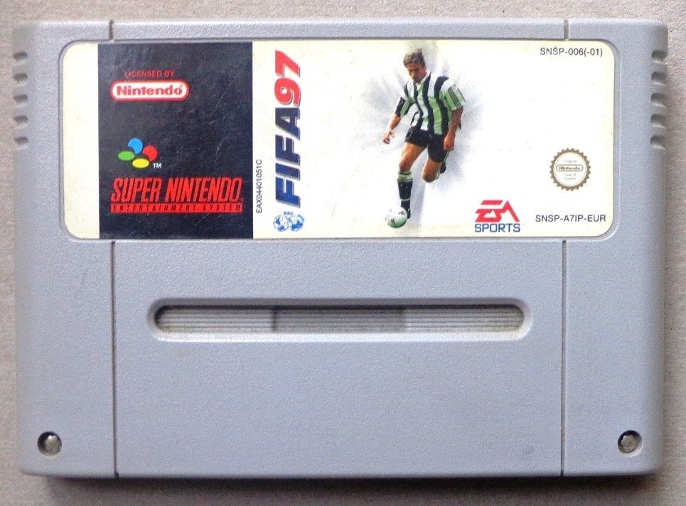 FIFA 97 voor de Europese Super Nintendo, Gebruikt, 2 spelers, Ophalen of Verzenden, Vanaf 3 jaar