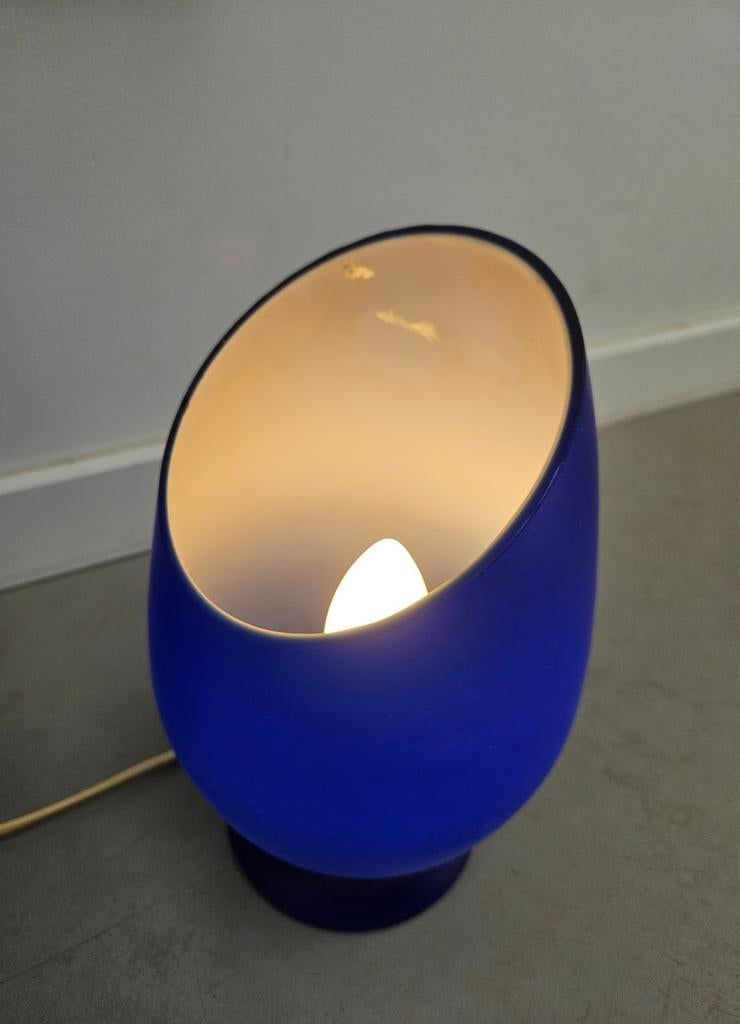 Vintage Space Age Tafellampje Blauw, Huis en Inrichting, Lampen | Tafellampen, Ophalen of Verzenden, Minder dan 50 cm