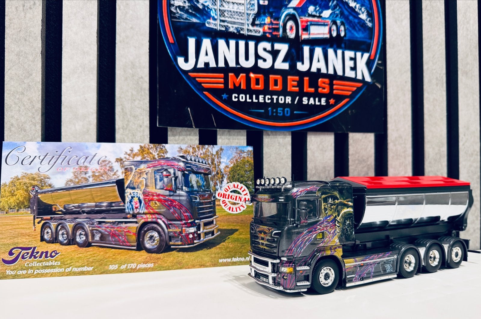Scania S520 V8 Gahne Akeri Tekno 1:50, Verzenden, Nieuw, Bus of Vrachtwagen, Tekno