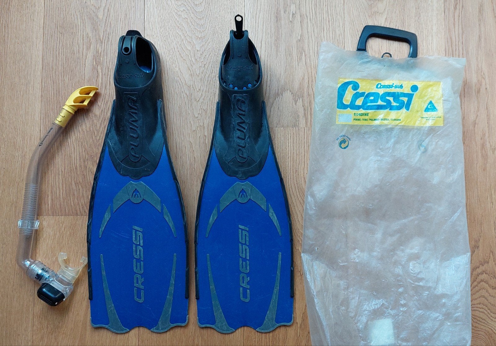 Cressi Snorkelset (Vinnen en Snorkel), Ophalen of Verzenden, Zo goed als nieuw, Snorkelset