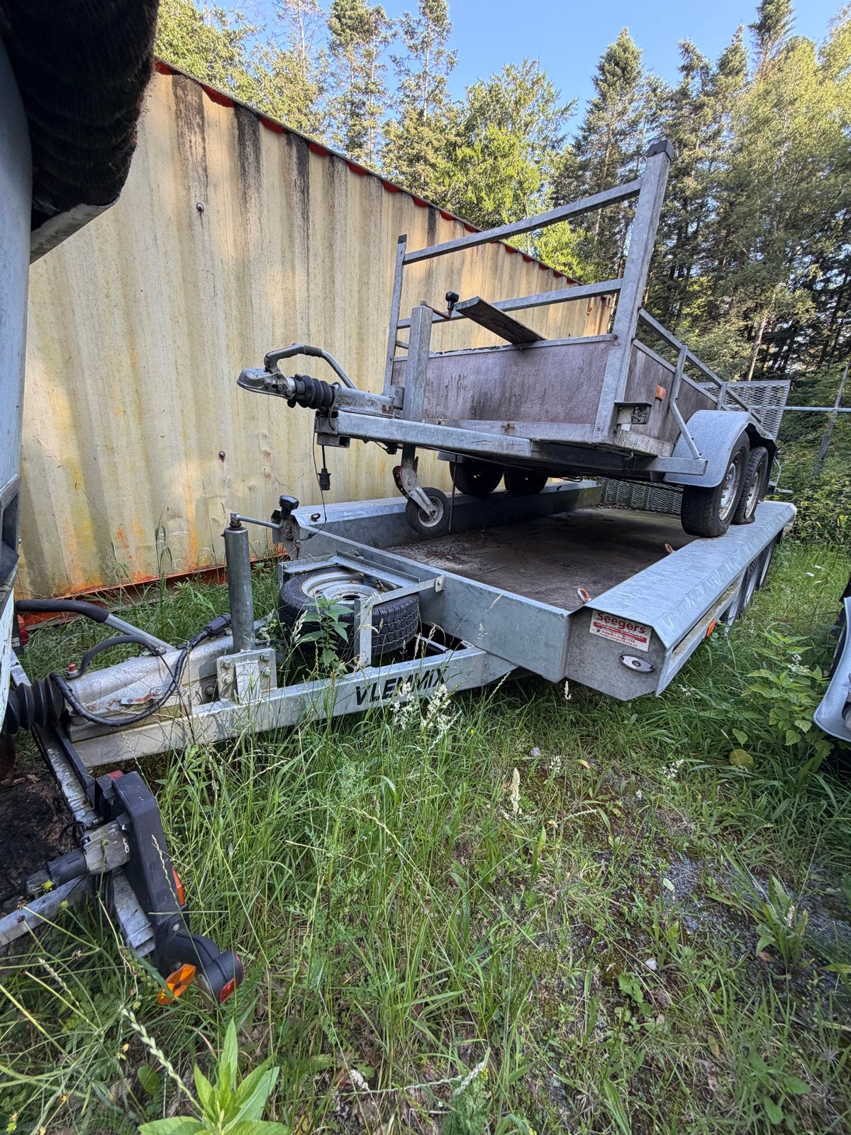 Machinetransporter 3asser  Vlemmix 3,5 ton, Auto diversen, Aanhangers en Bagagewagens, Ophalen, Gebruikt