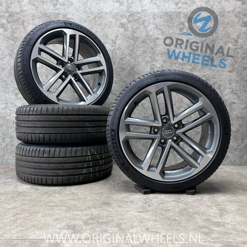 18 inch originele velgen + zomerbanden Audi A3 S3, 18 inch, Gebruikt, -, -
