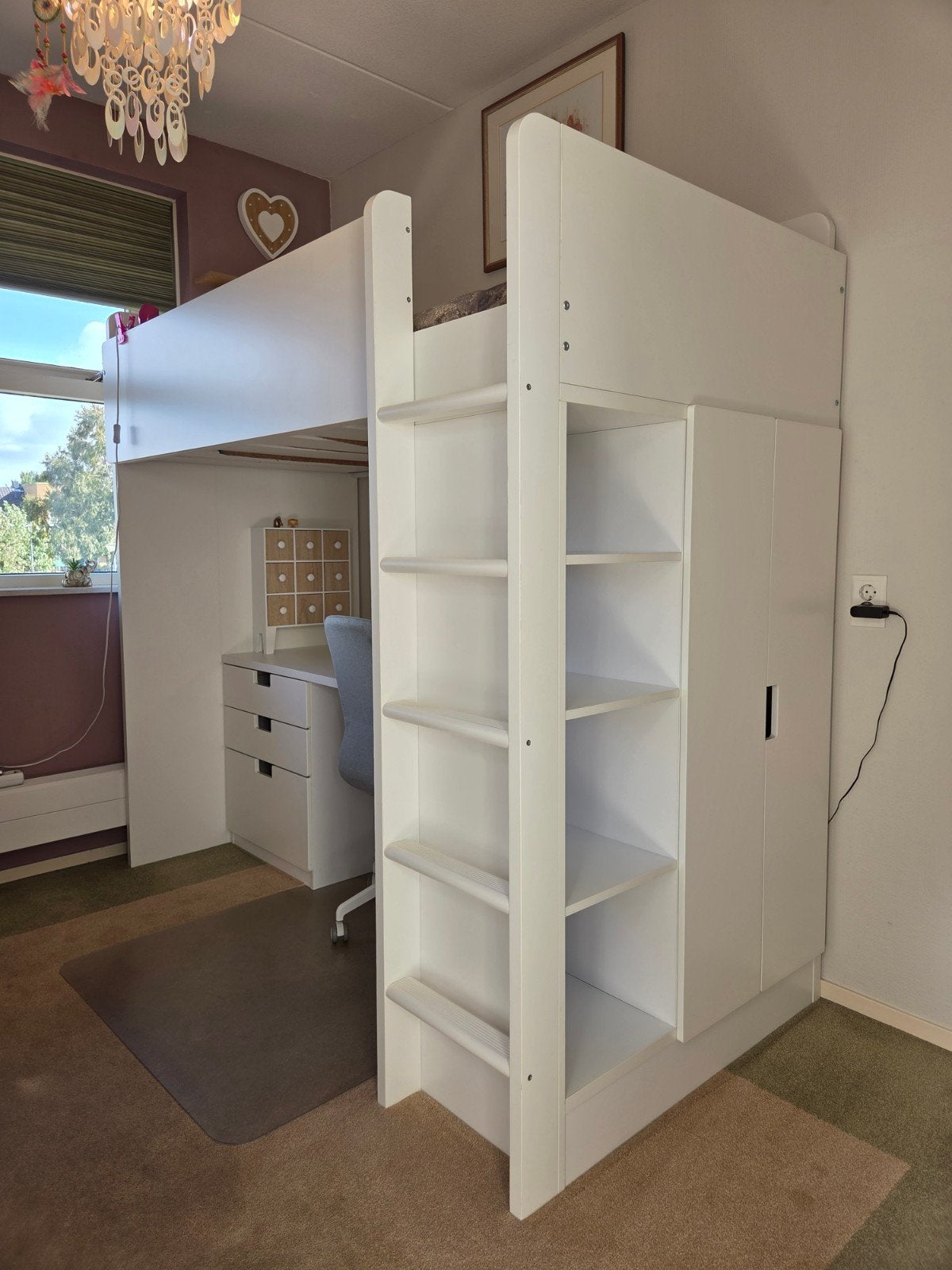 IKEA STUVA hoogslaper met bureau, kast en opbergruimte, Ophalen, Gebruikt, Hoogslaper, Eenpersoons