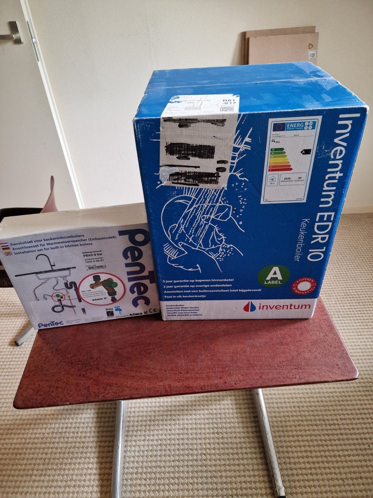 Inventum Keukenboiler EDR10 met montage kit, Nieuw, A-label, Ophalen