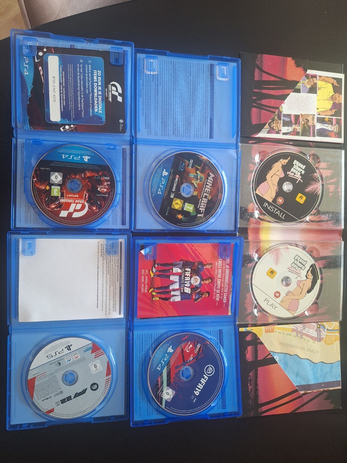 PS4/PS5 Games: Minecraft, Gran Turismo, FIFA 19, F1 22, GTA, Gebruikt, Overige genres, Ophalen of Verzenden, Eén computer