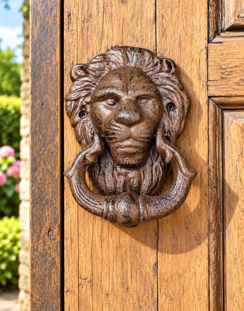 DEURKLOPPER LEEUW / gietijzer