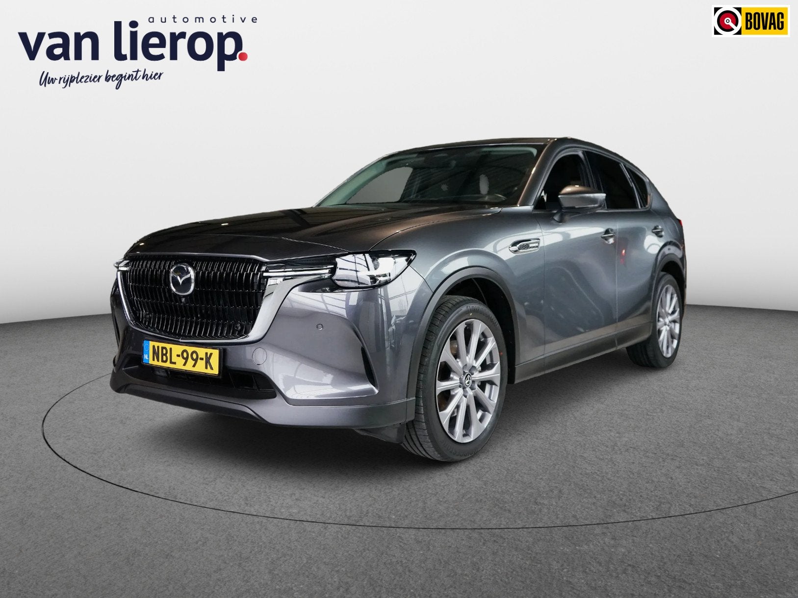 Mazda CX-60 2.5 e-SkyActiv PHEV Exclusive-Line TREKHAAK, Auto's, Automaat, Dealer onderhouden, Stof, Gebruikt