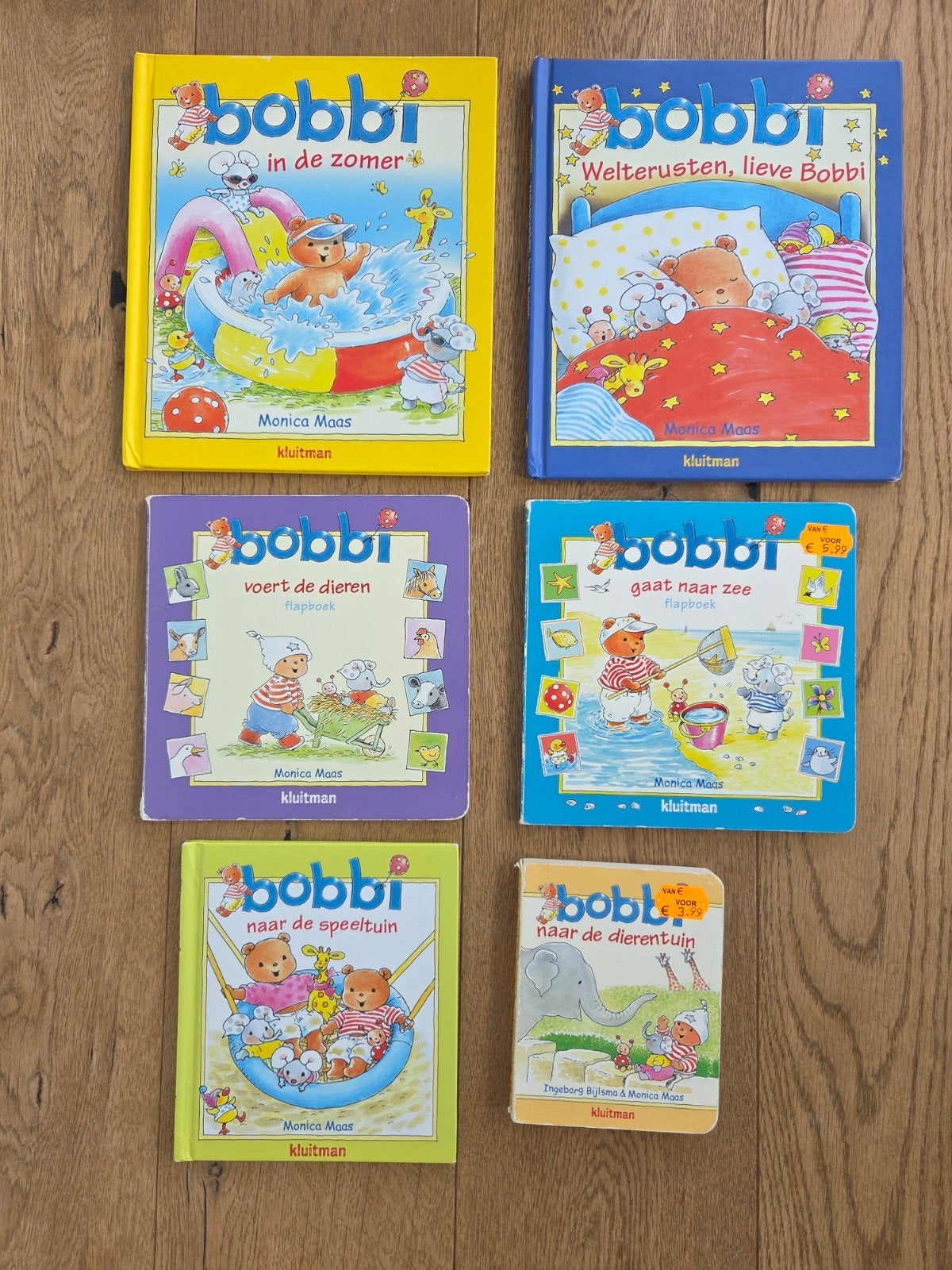 6 Bobbi boekjes - In de zomer, Welterusten, Voert de dieren, Fictie algemeen, Jongen of Meisje, Ophalen of Verzenden, Voorleesboek