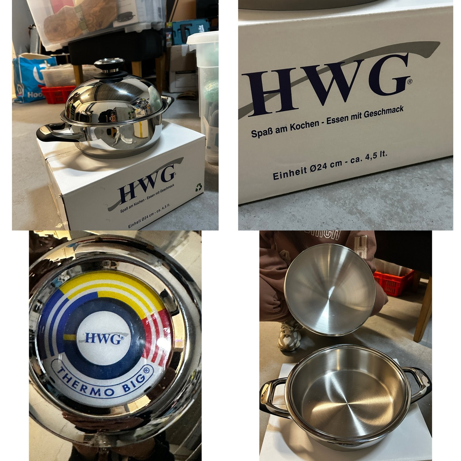 HWG en SIMTRONIC Pannenset - RVS Kookgerei, Huis en Inrichting, Keuken | Potten en Pannen, Met deksel, Nieuw, Pannenset, Ophalen of Verzenden