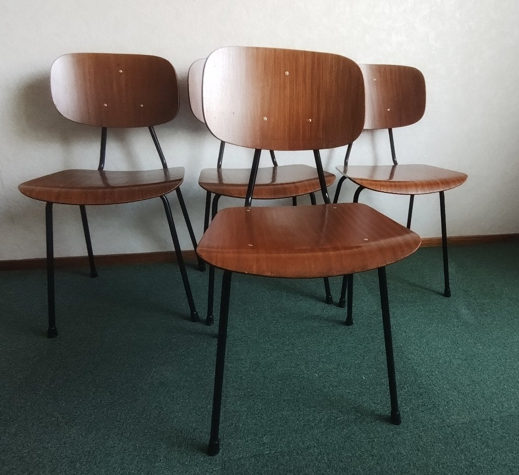 Jaren 60 stoelen origineel Theo Tempelman vintage 4 stuks, Ophalen of Verzenden
