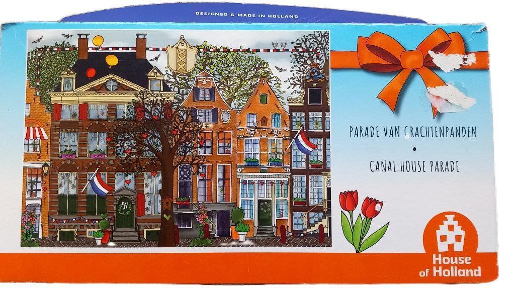 Puzzel 1000stuks Parade van grachtenpanden, Ophalen of Verzenden, 500 t/m 1500 stukjes, Gebruikt, Legpuzzel