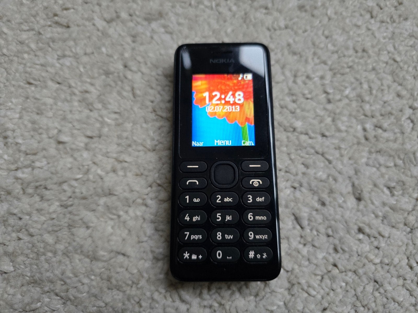 Klassieke Nokia 108, Gebruikt, Verzenden, Zwart, Fysiek toetsenbord