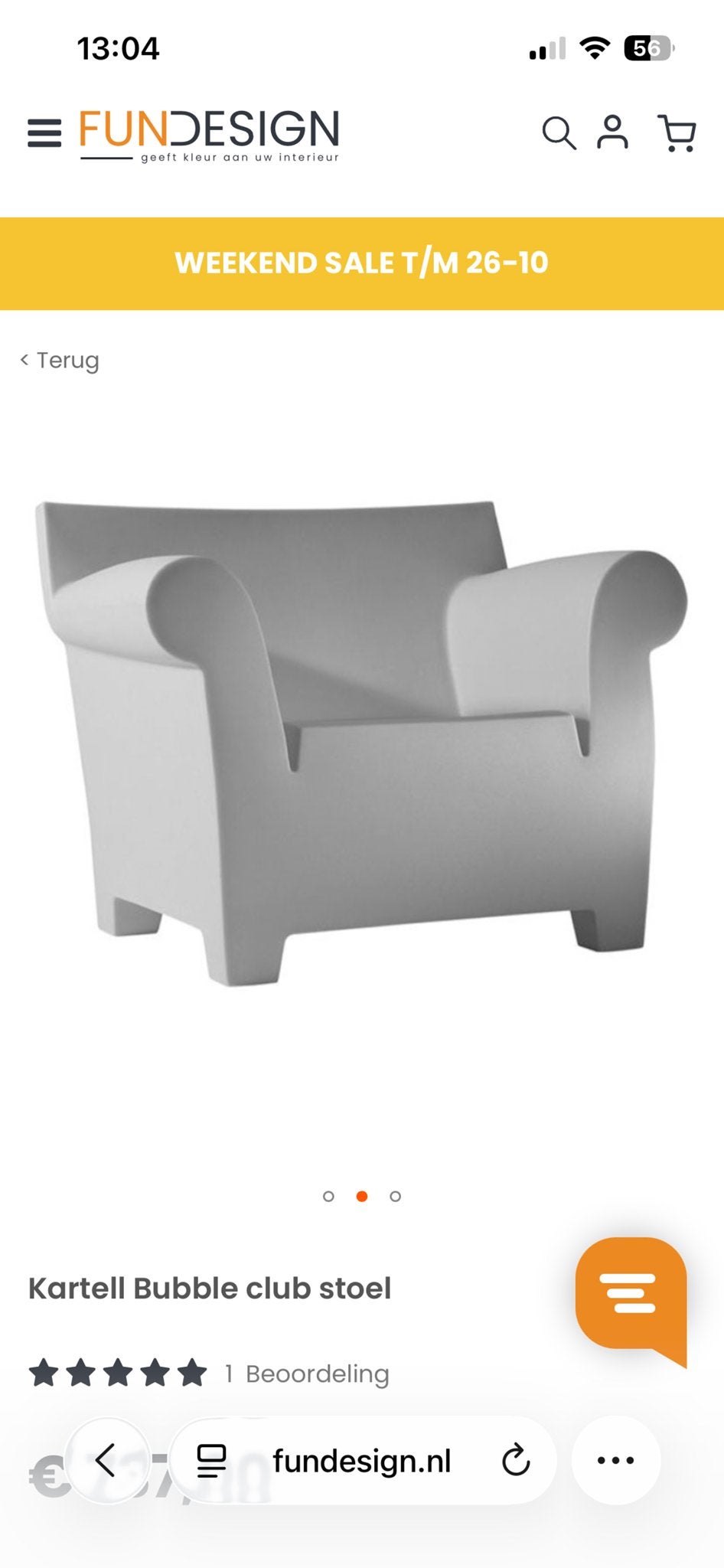 Kartell Bubble Club Stoel - Design Fauteuil, Ophalen, Kunststof, Gebruikt, Twee