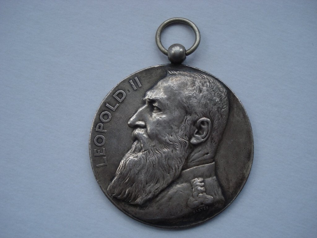 medaille 1906 landbouw Leopold II België verzenden, Ophalen, Overige materialen, Buitenland