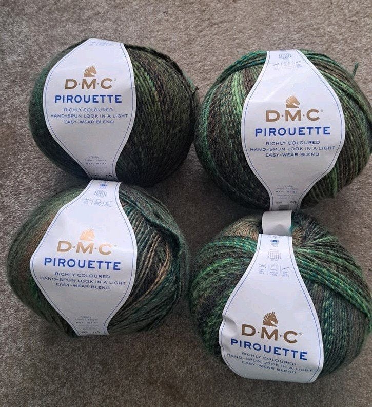 DMC Pirouette Verloopgaren - 4 Grote Bollen, Ophalen of Verzenden, Nieuw, Breien of Haken, Wol of Garen