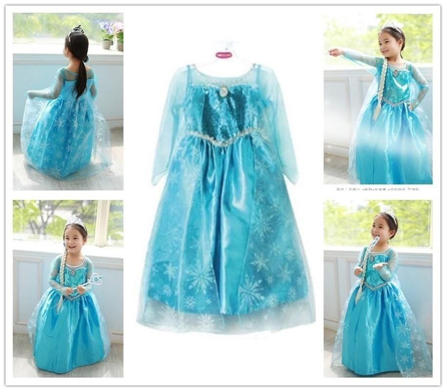 HERFST DEAL Frozen Elsa Jurk div met gratis 3 accessoires, Kinderen en Baby's, Verzenden, Nieuw, 110 t/m 116, Meisje