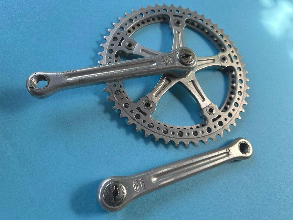 SR APEX CRANKSTEL drillium / Koga Miyata Gent's-Luxe 1977, Ophalen of Verzenden, Gebruikt, Crankstel of Pedalen