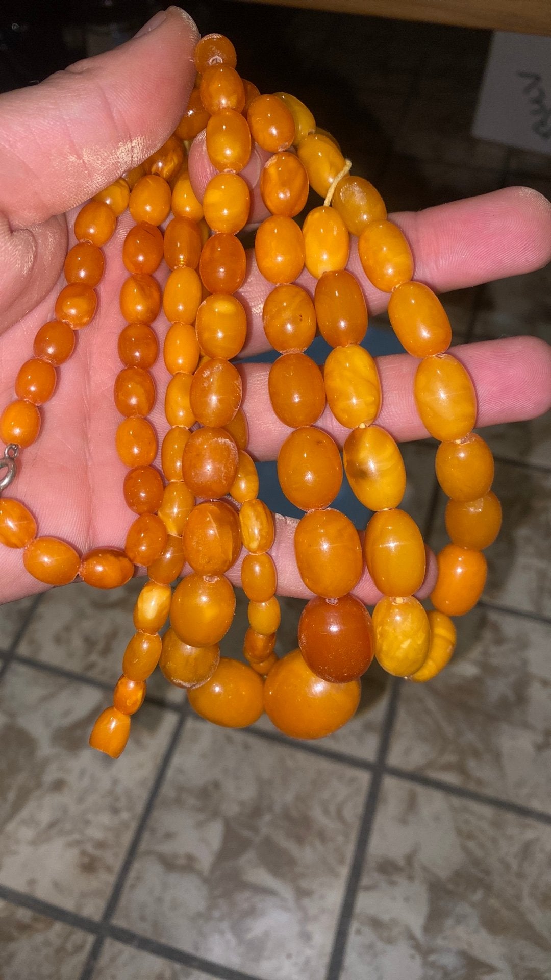 Antiek  Amber ketting, Ophalen, Zo goed als nieuw, Overige typen