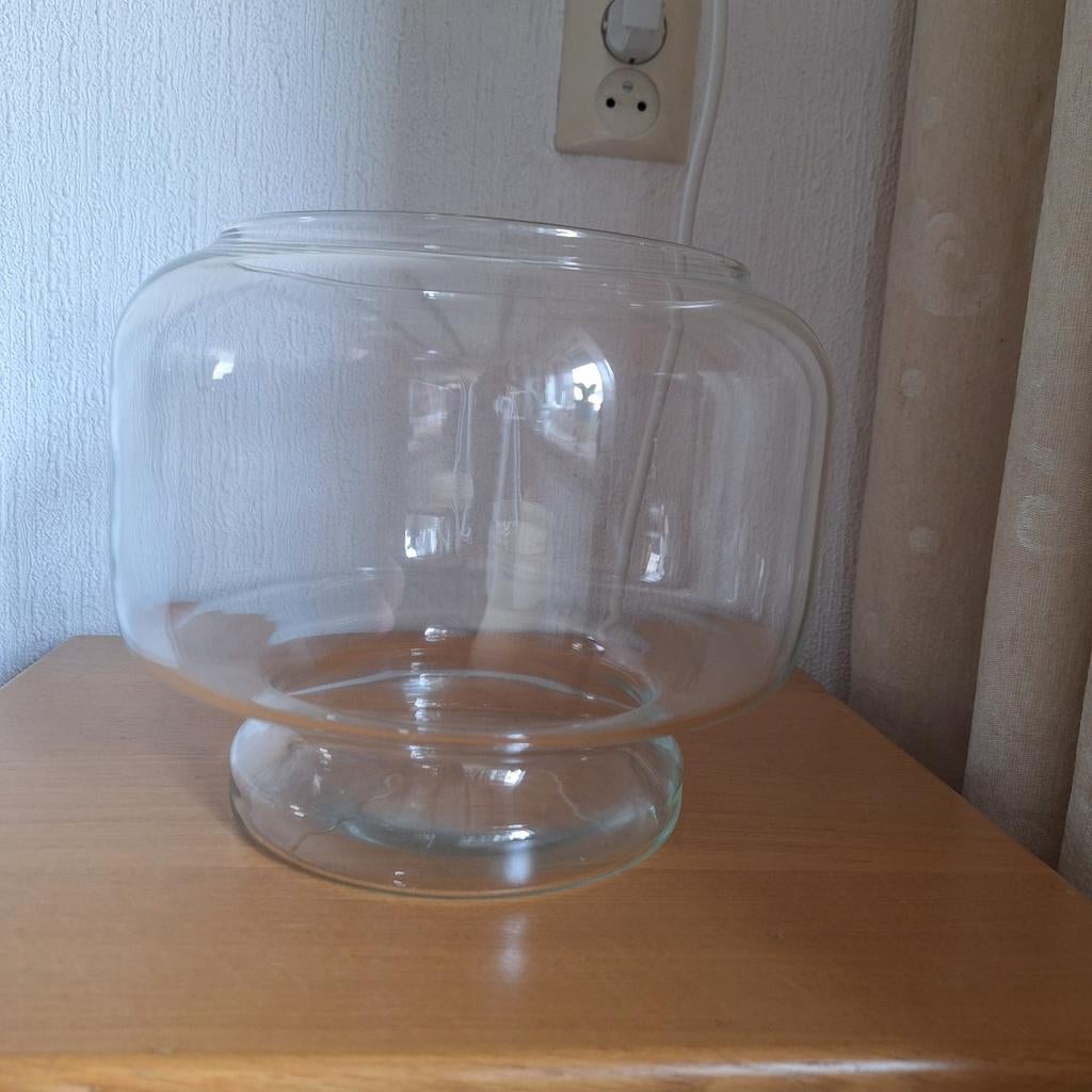 Glazen vissenkom/glas voor "tafereel" of terrarium, Ophalen, Gebruikt