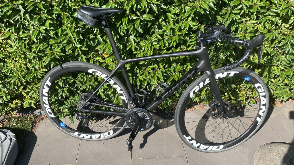 Giant tcr advanced frame maat M black on black, Fietsen en Brommers, Fietsen | Racefietsen, Carbon, Zo goed als nieuw, Meer dan 20 versnellingen